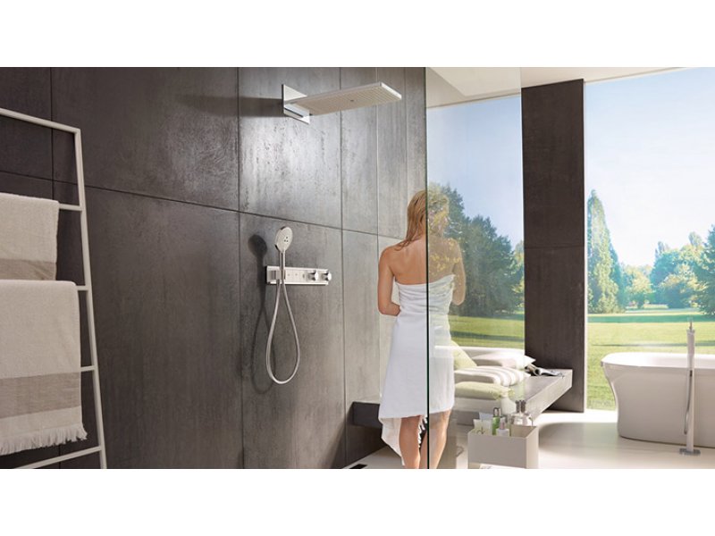 Купить Смеситель Hansgrohe RainSelect для душа, термостатический, белый/хром, 15357400