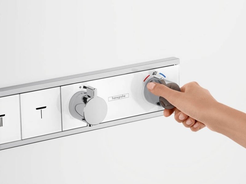 Купить Смеситель Hansgrohe RainSelect для душа, термостатический, белый/хром, 15357400