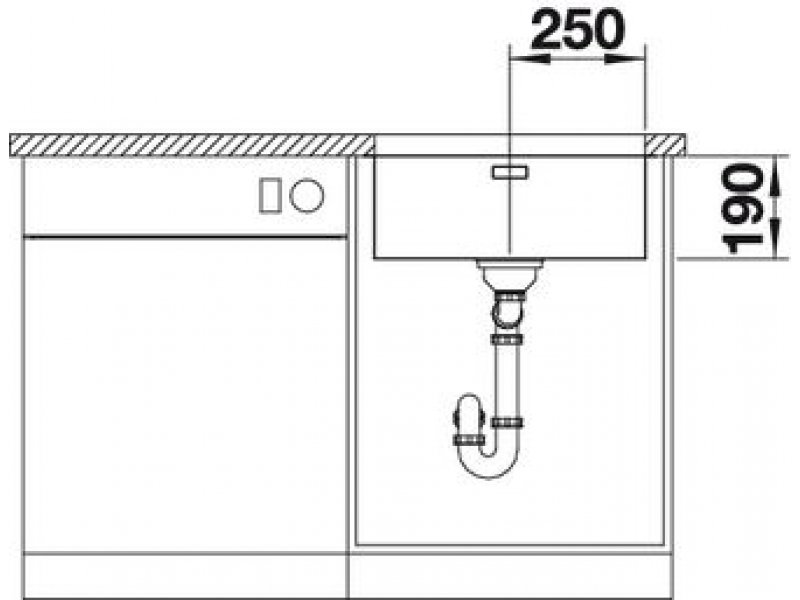 Купить Мойка Blanco Andano 500-U 518313, для установки снизу, без клапана