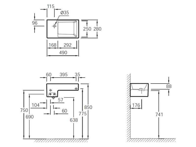 Купить Раковина Jacob Delafon Terrace EGA012-00, 49х28 см