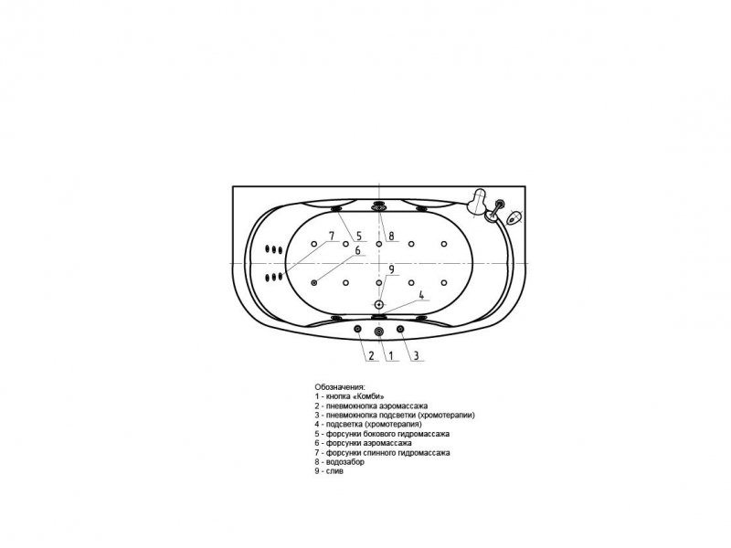 Купить Акриловая ванна Aquatek Мелисса 180 х 95 см