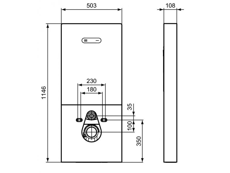 Купить Инсталляция Ideal Standard Prosys Neox для подвесного унитаза, черный, R0144A6