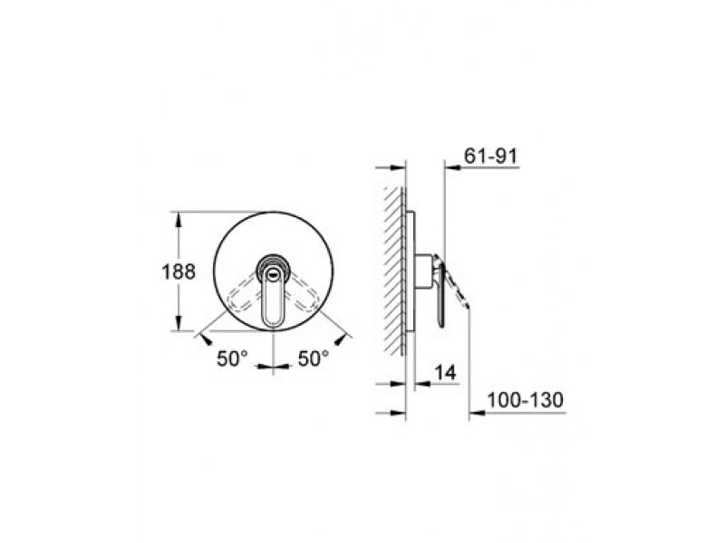 Купить Смеситель Grohe Veris 19367000 для душа, хром