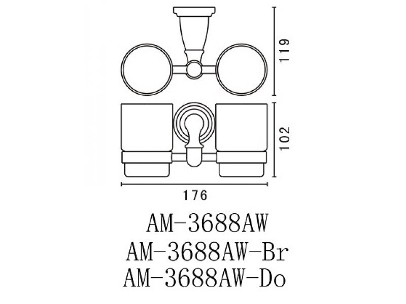 Купить Два стакана Art&Max Bianchi (Бьянки) AM-3688AW-Do, золото