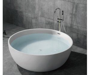 Акриловая ванна BelBagno BB204-1500, 150 х 150 см, с каркасом и сливом-переливом, белая