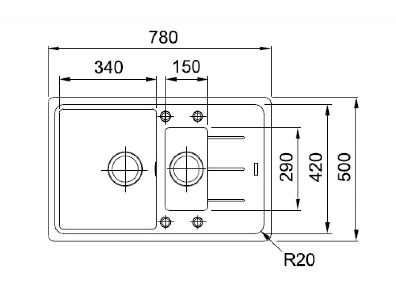 Купить Мойка Franke BASIS BFG 651-78, 114.0280.897, гранит, установка сверху, оборачиваемая, цвет серый, 78*50 см