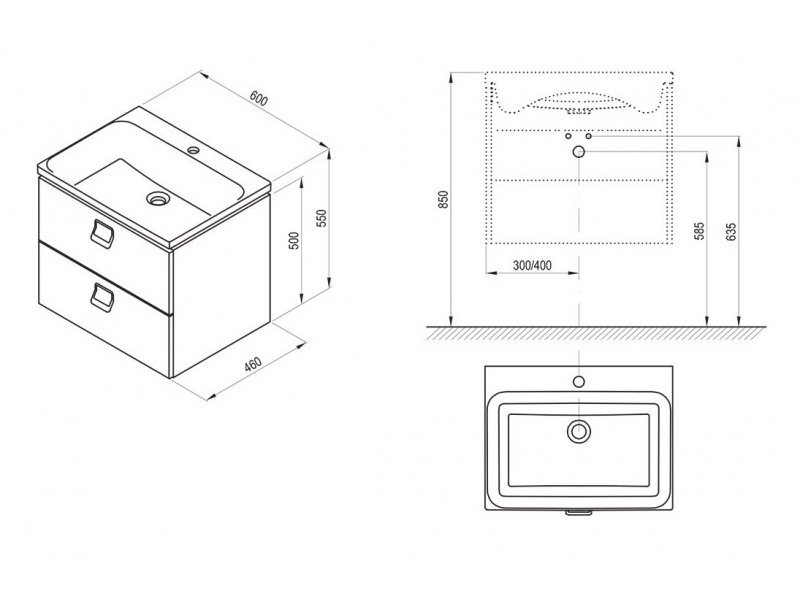 Купить Тумба под раковину Ravak SD Comfort, 60 см, белый, X000001377