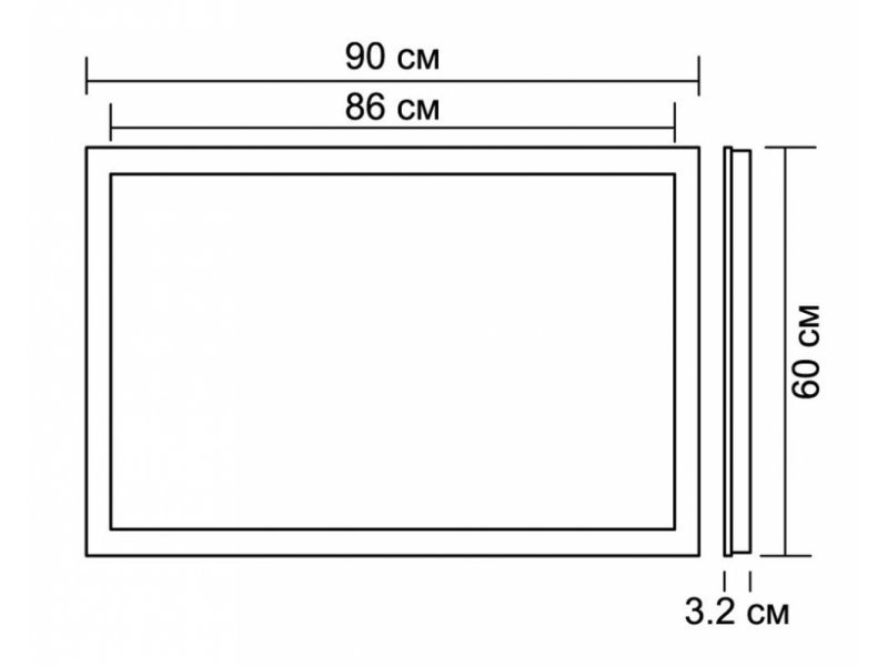 Купить Зеркало Aquanet DL-03D 90*60 00180769