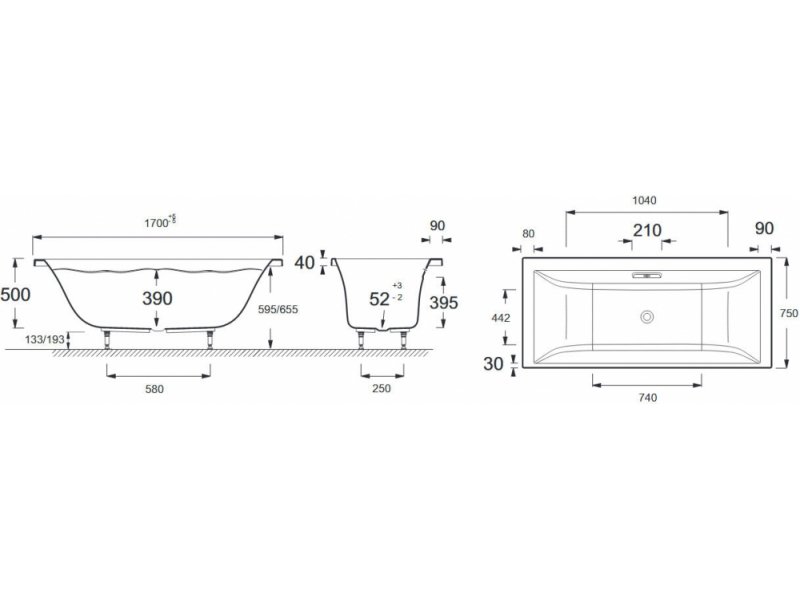 Купить Ванна акриловая Jacob Delafon EVOK E60268-00, 170 х 75 см