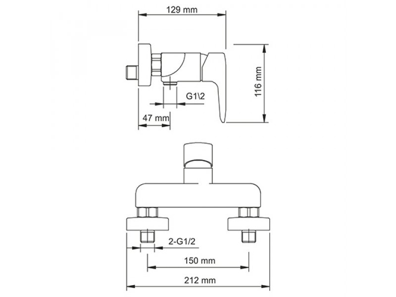 Купить Смеситель для ванны и душа WasserKRAFT 5602 с гарнитуром, хром