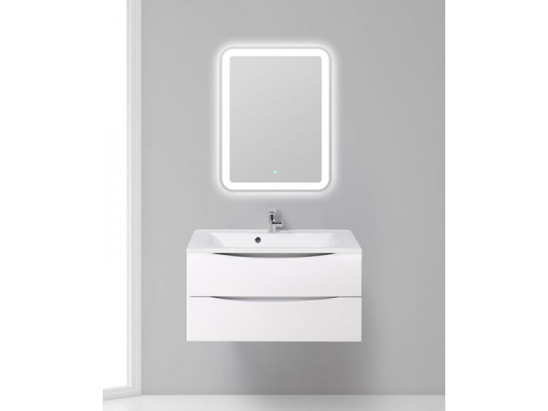 Купить Тумба под раковину BelBagno Marino MARINO-900-2C-SO-BL-P, 90 х 45 х 55 см, Bianco Lucido - белый глянец