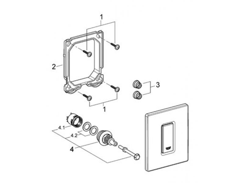 Купить Кнопка для инсталляции Grohe Skate Cosmopolitan 38784000, хром