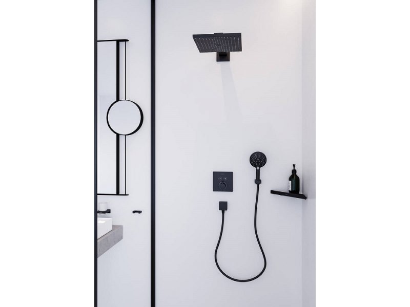 Купить Крючок двойной Hansgrohe AddStoris, черный хром, 41755340