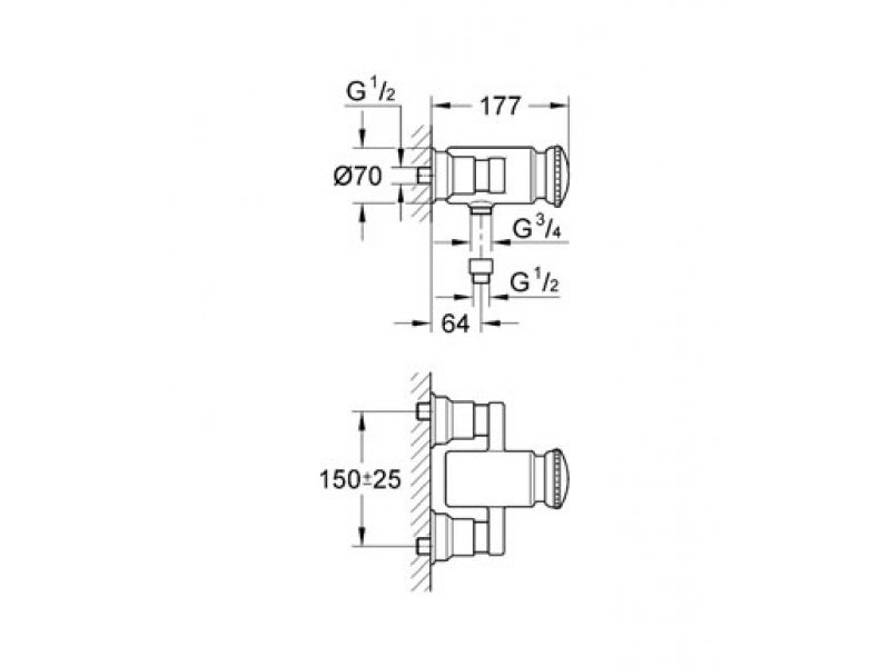 Купить Смеситель Grohe Contromix Public 36116000 для душа