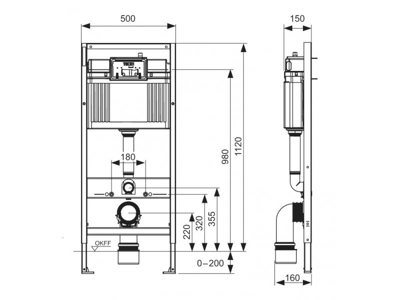 Купить Инсталляция для унитаза TECE Base 9400405.WC1 с унитазом TECE V04 с кнопкой смыва TECEambia, хром глянцевый