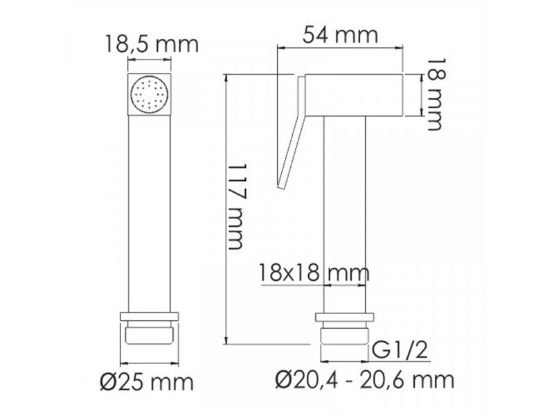 Купить Гигиенический душ с фиксатором WasserKRAFT A212, черный