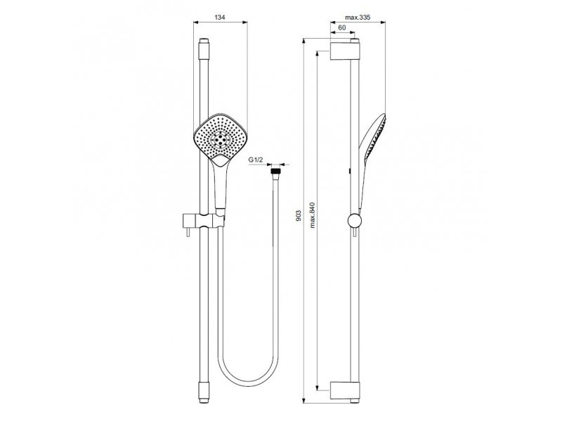 Купить Душевой гарнитур Ideal Standard Idealrain B1764AA