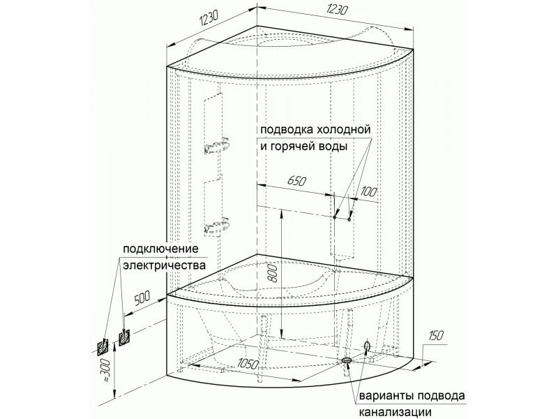 Схема подключения душевой кабины