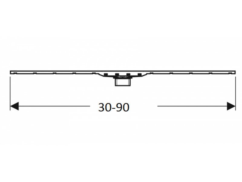 Купить Решетка душевого канала Geberit CleanLine80 90х1см, без сифона, 154.440.QC.1