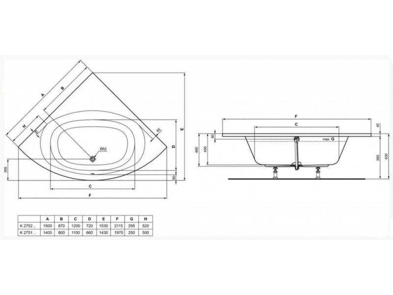 Купить Ванна акриловая Ideal Standard Hotline K275101 140 х 140 см