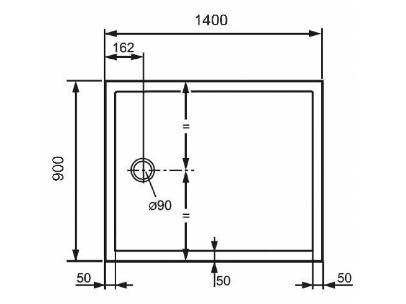 Купить Душевой поддон Huppe PURANO 140 x 90 x h4 см, 202159.055, из искусственного камня