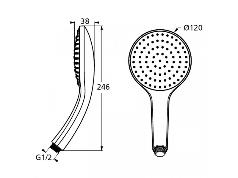 Купить Душевая лейка Ideal Standard Idealrain, B9404AA, Ø120 мм