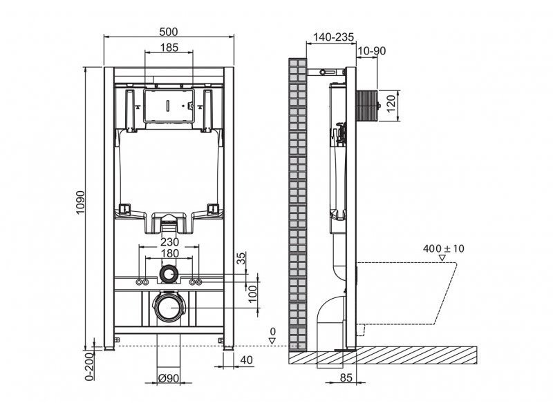 Купить Инсталляция BelBagno BB002-80 для подвесного унитаза