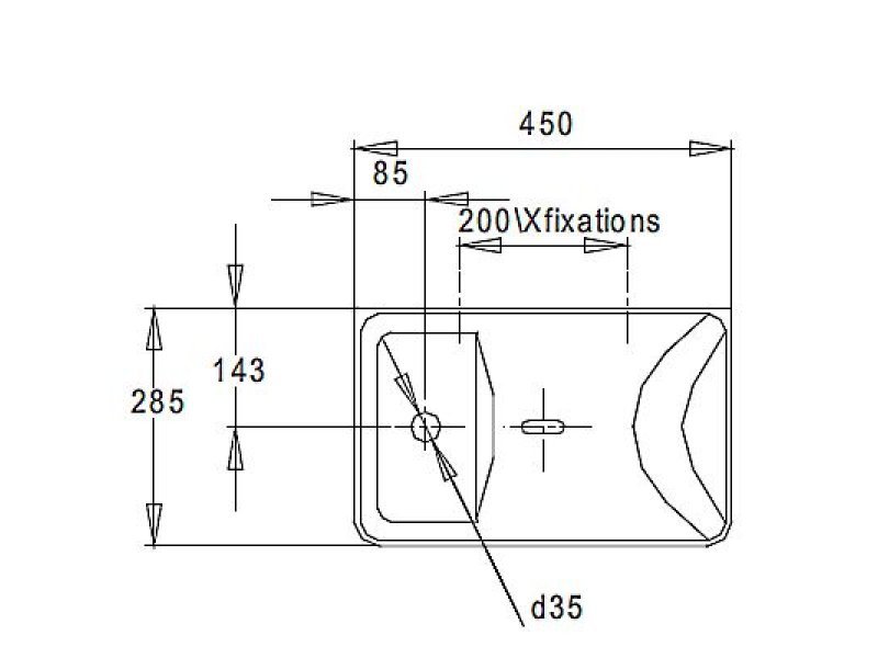 Купить Раковина Jacob Delafon Reve E4805-00 45*28,5 см