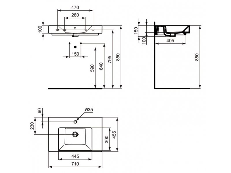 Купить Раковина Ideal Standard Strada K078701, 70см, белый