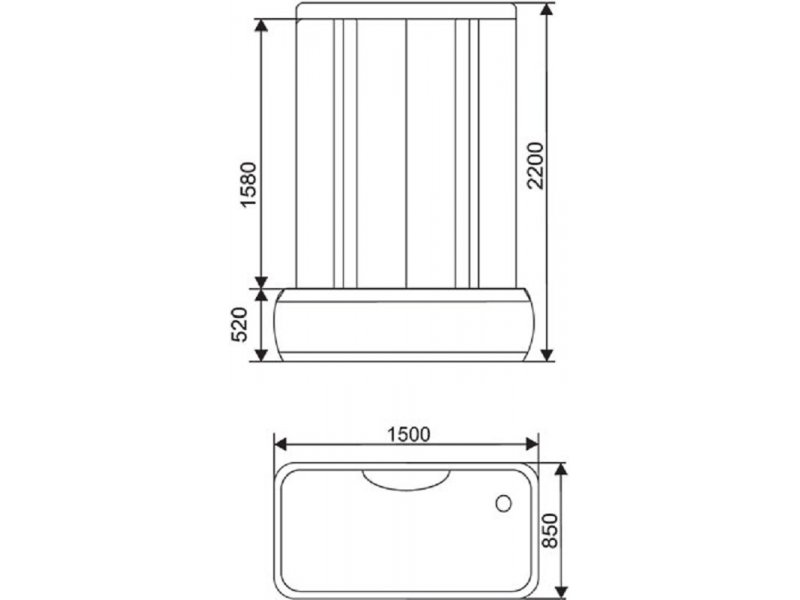 Купить Душевая кабина Arcus AS-125, 150 x 85 см, стекла матовые фактурные