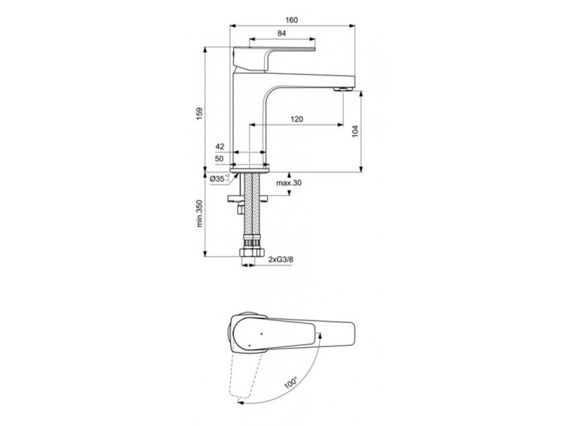 Купить Смеситель Ideal Standard Cerafine D Grande для раковины, хром, BC687AA