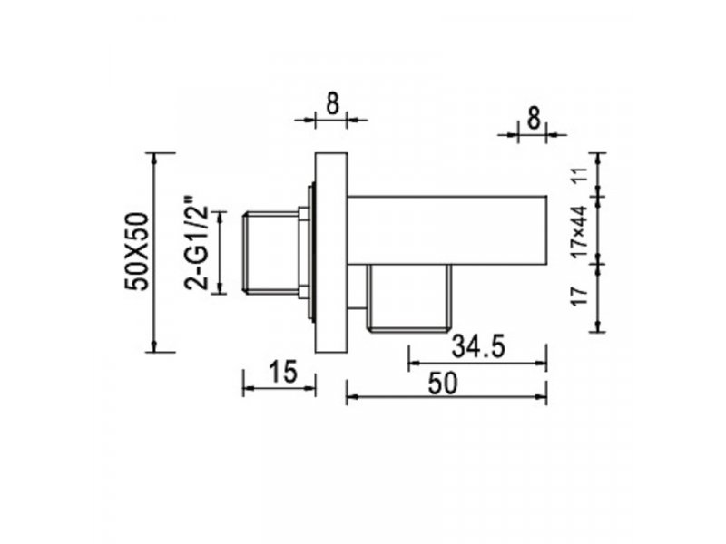 Купить Шланговое подсоединение RGW Shower Panels SP-181, 21140681-01, с держателем, хром