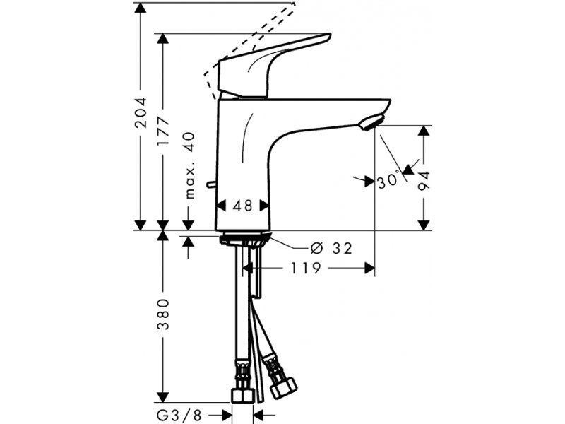 Купить Смеситель для раковины Hansgrohe Focus 31607000 Е2