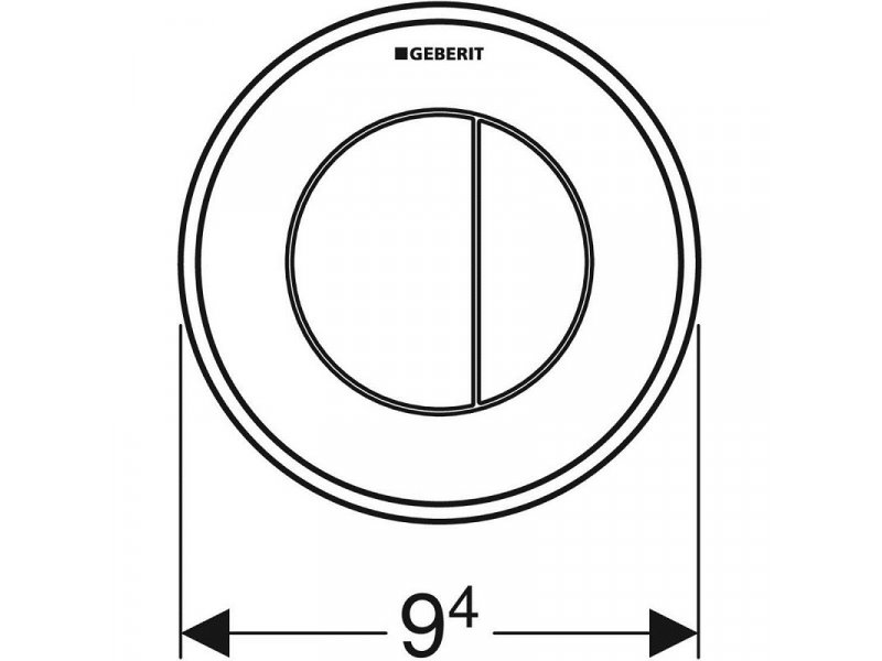 Купить Клавиша смыва Geberit Type 01 дистанционная, глянцевый хром, 116.042.21.1