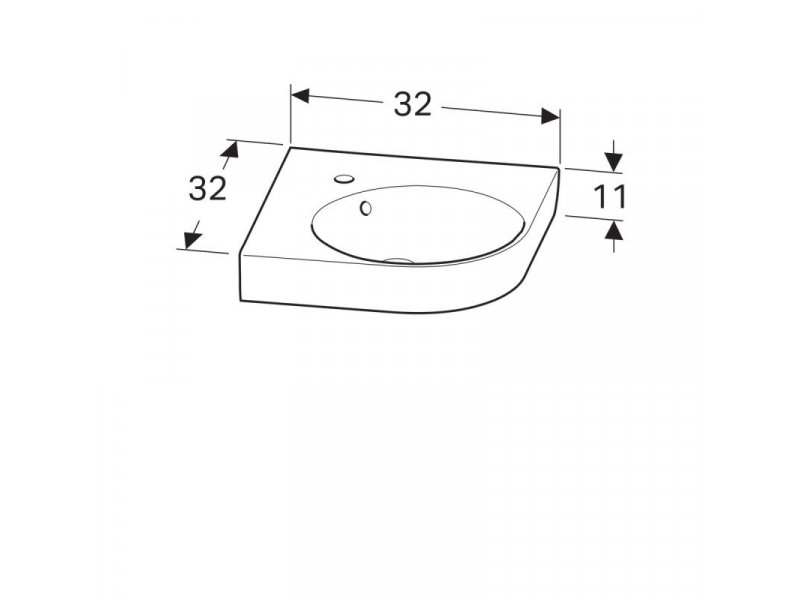 Купить Раковина Geberit Renova Compact, 45х39 белая, 276132000