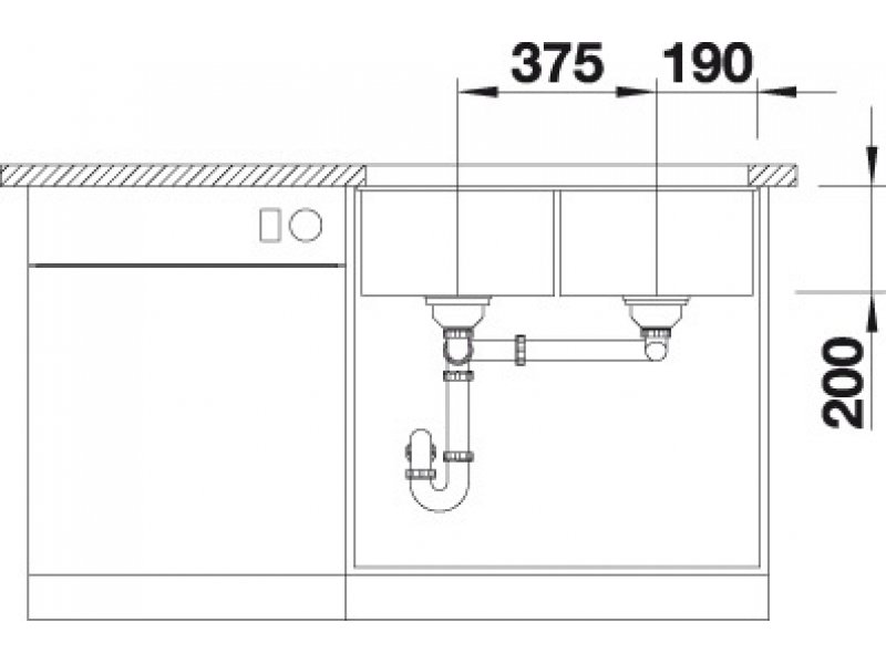 Купить Мойка Blanco Subline 350/350-U 523576, алюметаллик