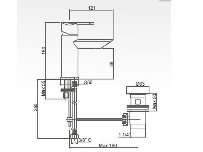 Купить Смеситель Cezares Garda GARDA-LSM1-01-Cr для раковины