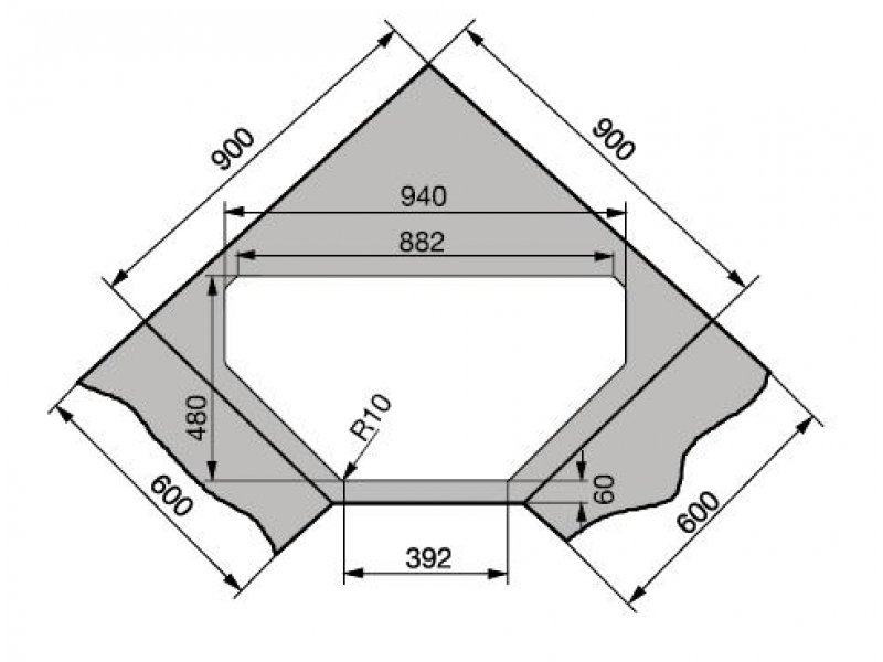 Купить Мойка угловая Franke MARIS MRG 612 E, 114.0284.584, гранит, установка сверху, цвет оникс, 96*50 см