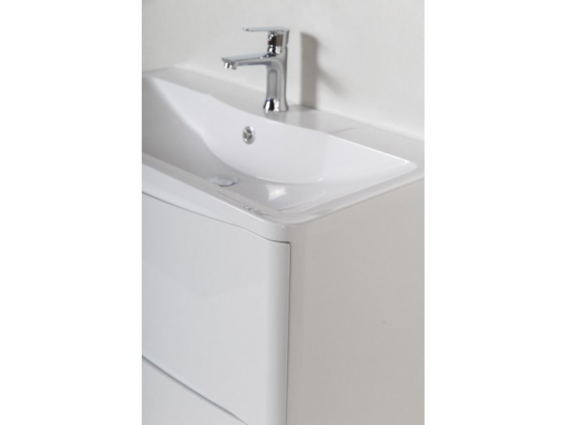 Купить Тумба под раковину BelBagno Acqua-800, 80 см, Bianco Lucido, белый глянцевый, ACQUA-800-2C-PIA-BL