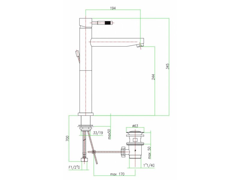 Купить Смеситель Fiore Xenon для раковины, хром, 44CR5291