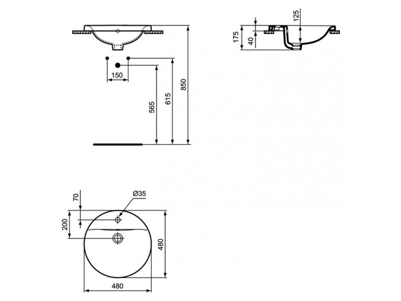 Купить Рукомойник Ideal Standard Connect E504201 48 см