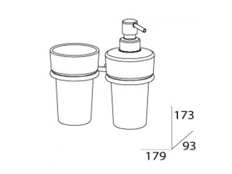 Купить Держатель стакана и дозатора для жидкого мыла FBS Universal UNI 027
