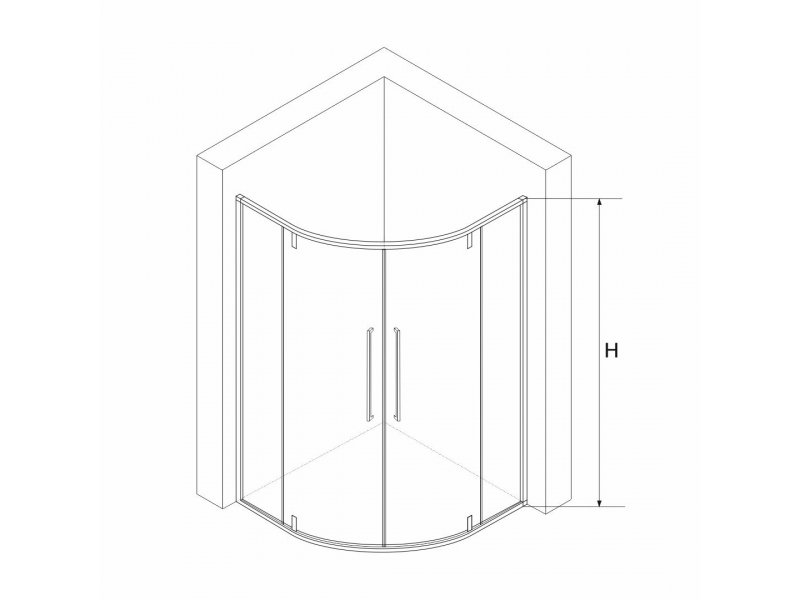 Купить Душевой уголок RGW SV-53 06325399-11 90 х 90 см четверть круга, стекло прозрачное, хром