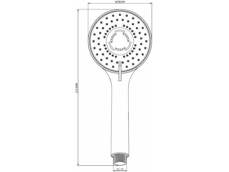 Купить Душевая лейка Aquanet AF000-02C 9.5 см, 3 режима, хром, 246906