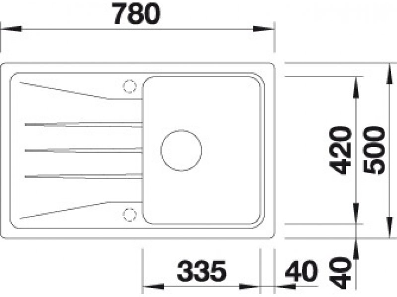 Купить Мойка Blanco Sona 45S SILGRANIT 519662 цвет антрацит