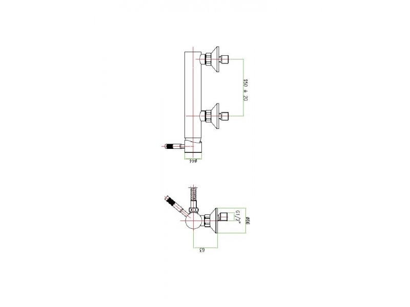 Купить Смеситель Fiore Xenon 44BL5170 для душа, черный sntx