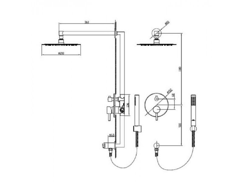 Купить Душевая система RGW Shower Panels SP-51, 21140851-01, хром