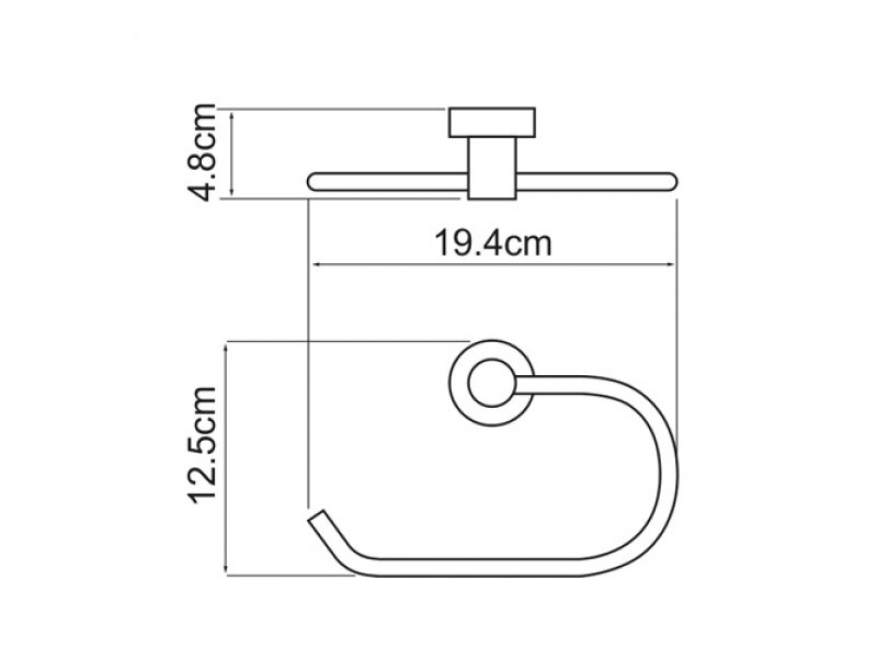 Купить Полотенцедержатель WasserKRAFT Do 9460, кольцо, 19.4 см, хром