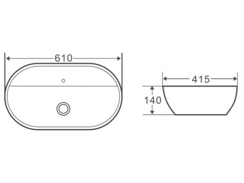 Купить Раковина BelBagno BB1346 накладная 61 х 41.5 х 14 см