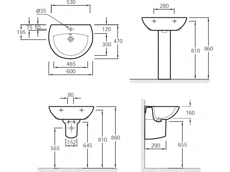 Купить Раковина Jacob Delafon Patio E4159NG-00, 60 x 47 см